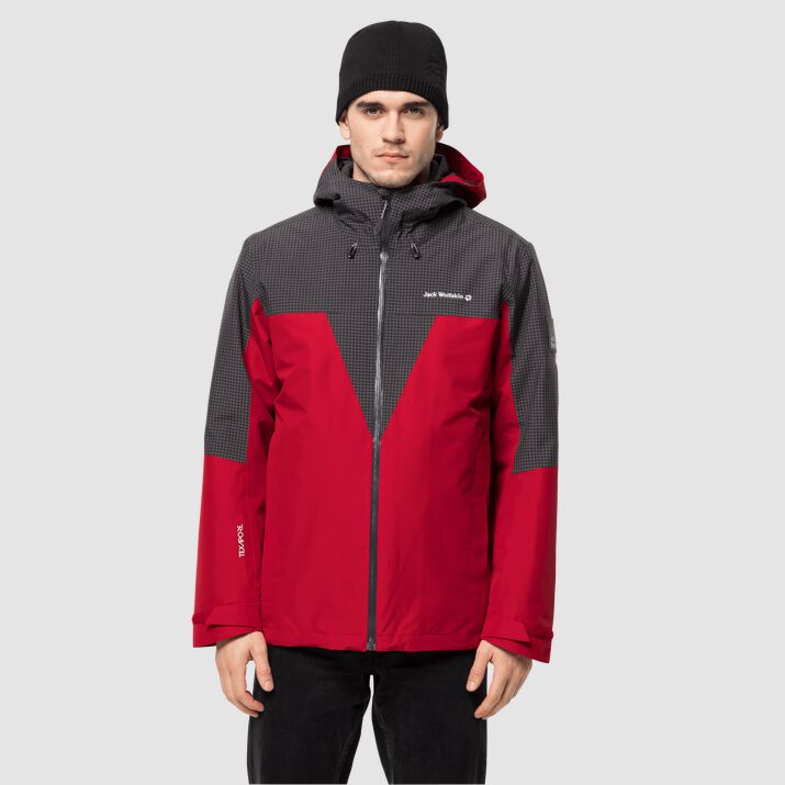 Jack Wolfskin Mens Dna Rhapsody 3in1 Jacket Red 937682NZE